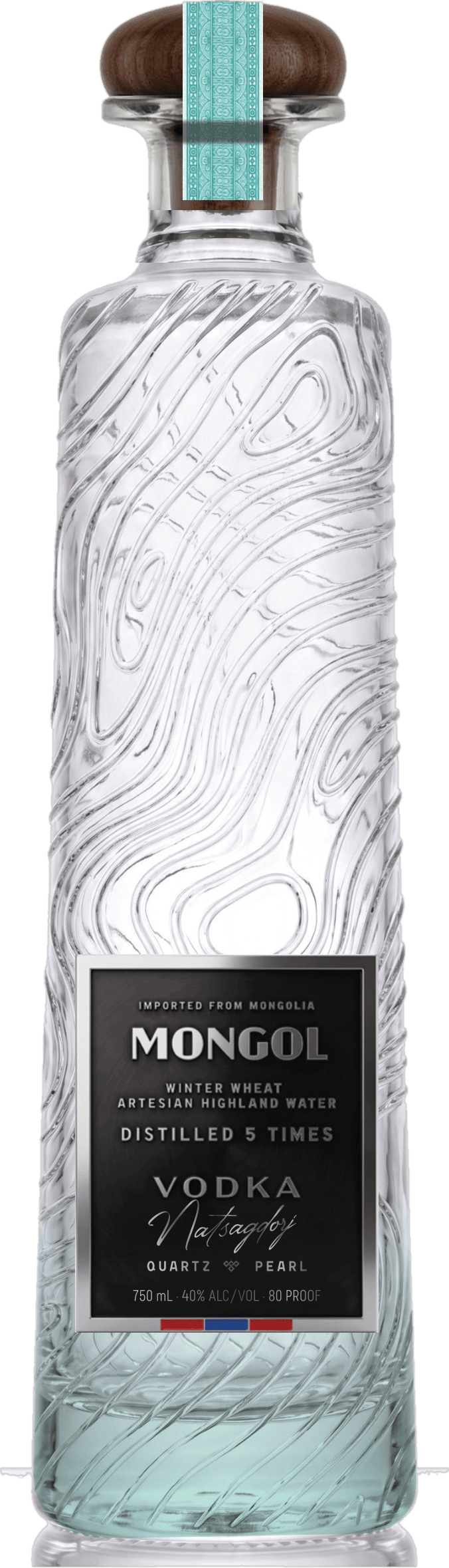 Mongol vodka bottle