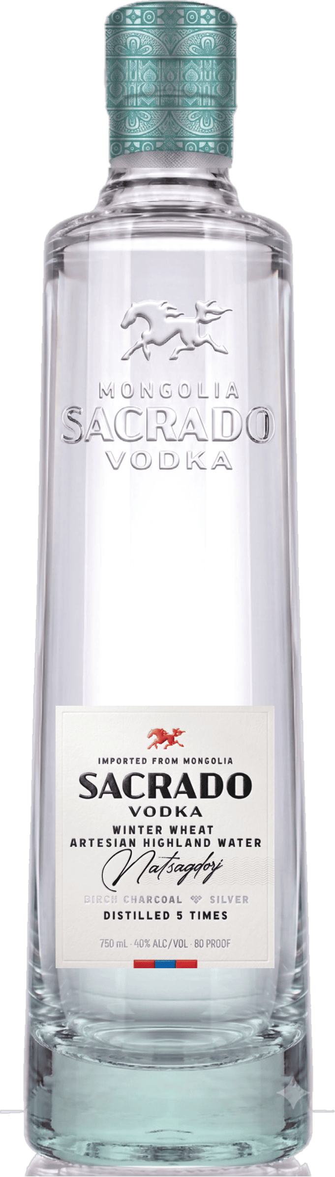 Sacrado vodka bottle